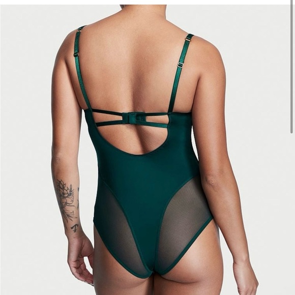 Victoria’s Secret Green Lace Up Corset Bodysuit (NWT) - Picture 3 of 6